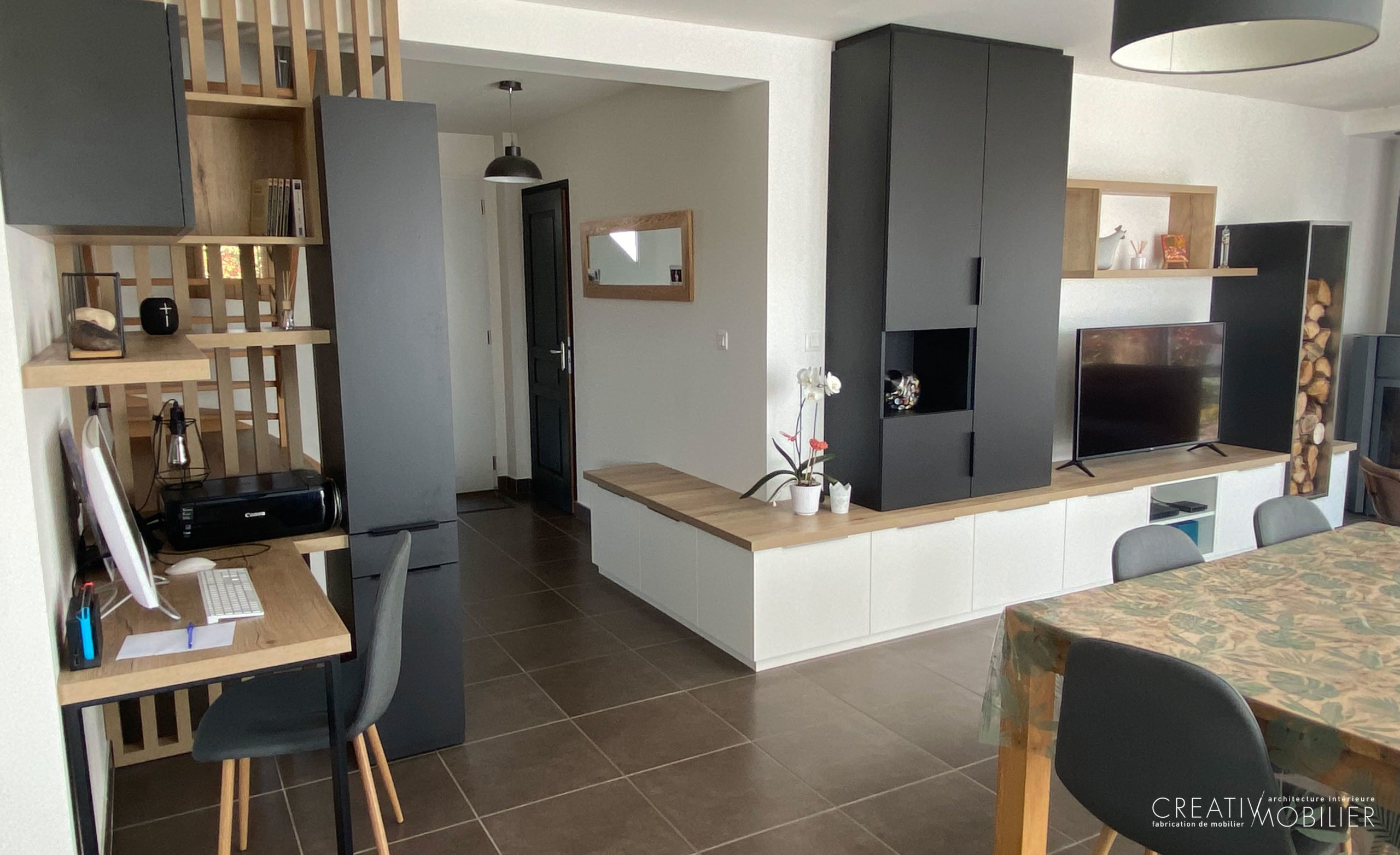 ensemble bureau meuble tv