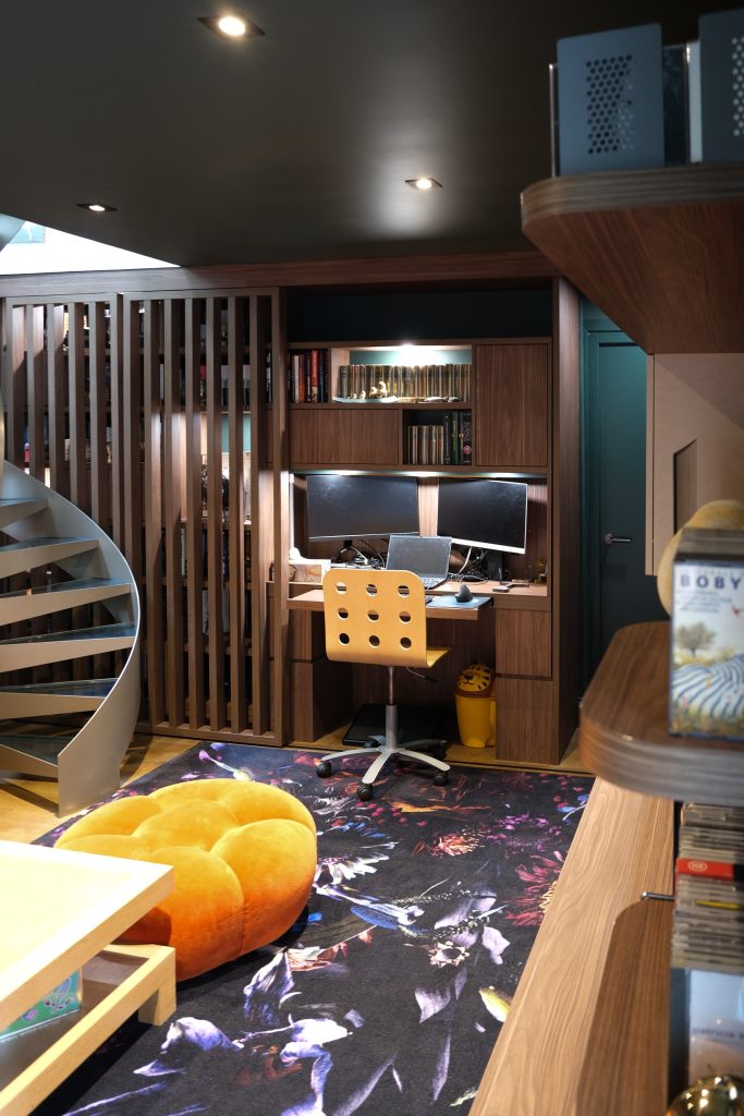 aménagement salon bibliothèque bureau Angers