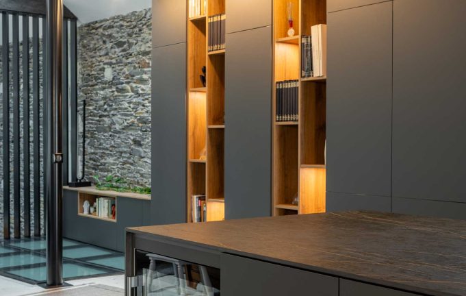 Cuisine en marbre noir